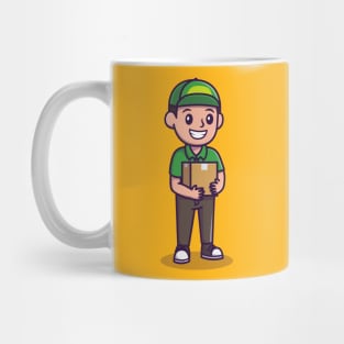 Courier Shipping Package Cartoon Mug